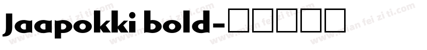 Jaapokki bold字体转换